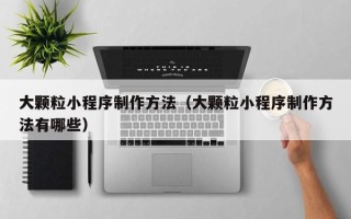 张掖大颗粒小程序制作方法（大颗粒小程序制作方法有哪些）